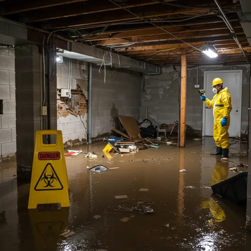 Flooded Basement Electrical Hazard in Lake and Peninsula Borough, AK Property